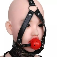 Head Bondage Gag Mouth Ball Kafa Çene Bağlama Tasması Nefes Alabilir Deri Kemerli Fetiş Ağız Topu Head Bondage Gag Mouth Ball Kafa Çene Bağlama Tasması Nefes Alabilir Deri Kemerli Fetiş Ağız Topu