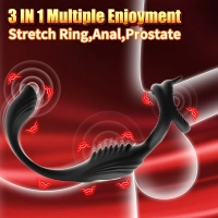 Şarjlı Testis ve Penis Halkalı Güçlü Titreşimli Çift Motorlu Perine ve Prostat Uyarıcı Vibratör Şarjlı Testis ve Penis Halkalı Güçlü Titreşimli Çift Motorlu Perine ve Prostat Uyarıcı Vibratör