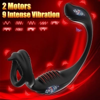 Şarjlı Testis ve Penis Halkalı Güçlü Titreşimli Çift Motorlu Perine ve Prostat Uyarıcı Vibratör Şarjlı Testis ve Penis Halkalı Güçlü Titreşimli Çift Motorlu Perine ve Prostat Uyarıcı Vibratör